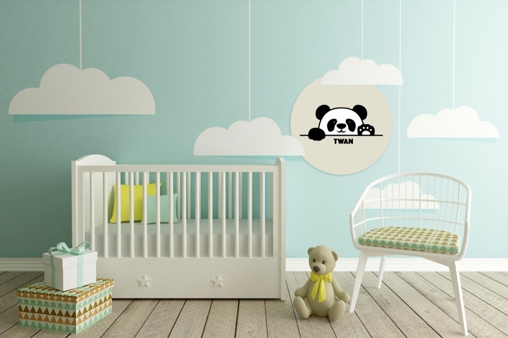 Muurcirkel babykamer