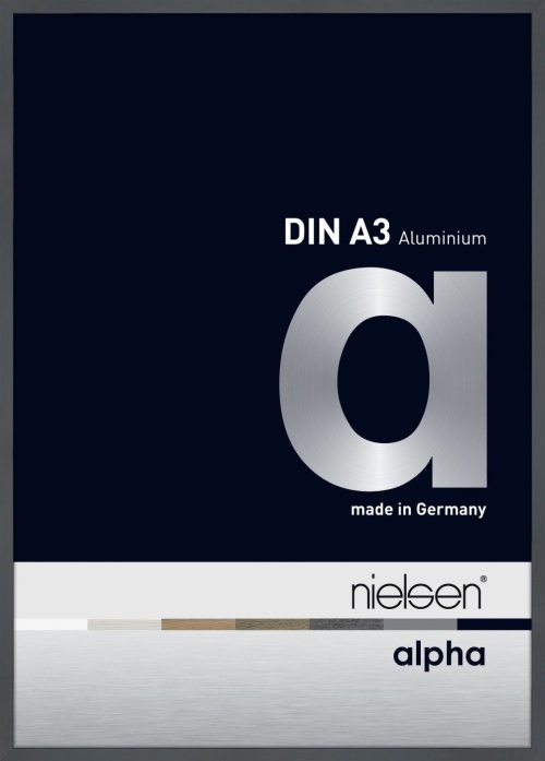 Nielsen Alpha Donkergrijs Glanzend fotolijst met hangers