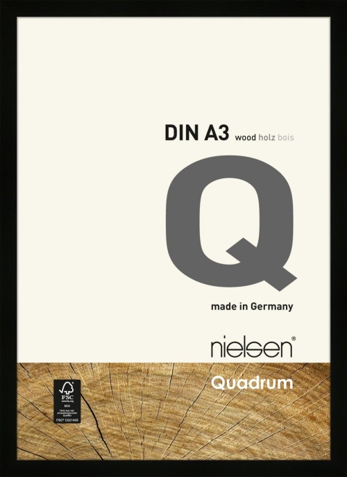 Nielsen Quadrum Zwart fotolijst met hangers