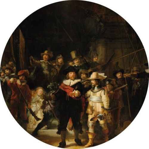 De Nachtwacht - Rembrandt van Rijn - Muurcirkel