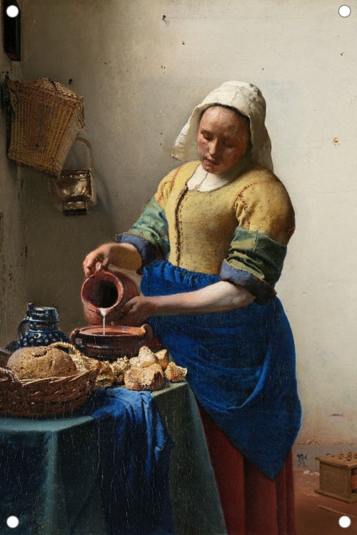Het melkmeisje - Johannes Vermeer - Tuinposter 
