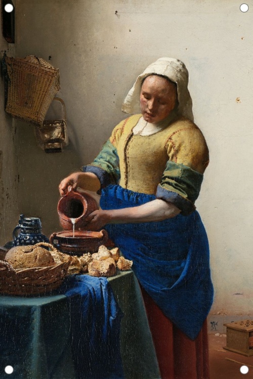 Het melkmeisje - Johannes Vermeer - Tuinposter