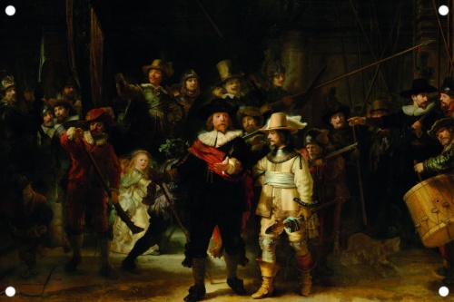 De Nachtwacht - Rembrandt van Rijn - Tuinposter 