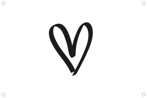 Big black heart - Tuinposter