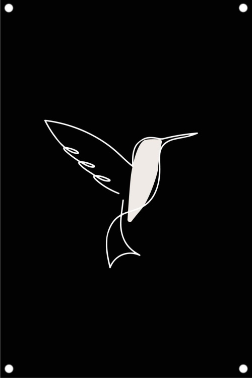 The flying bird - Tuinposter