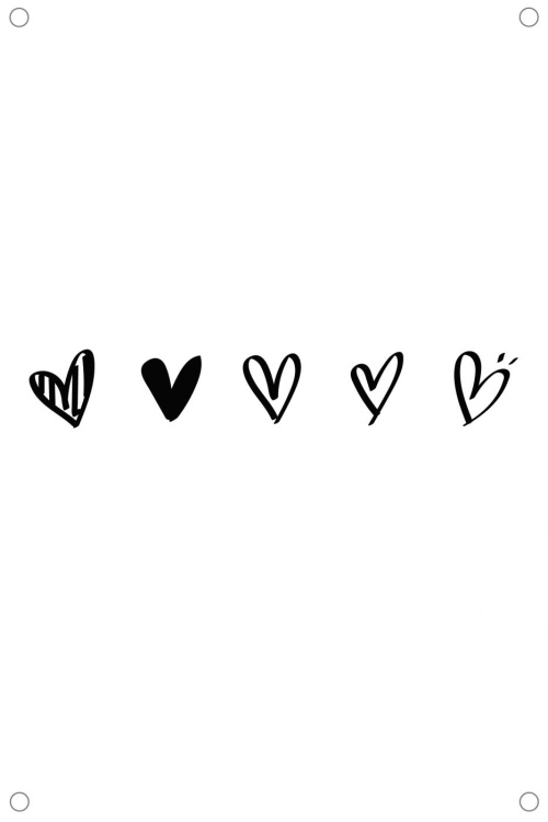 A lot of hearts - Tuinposter