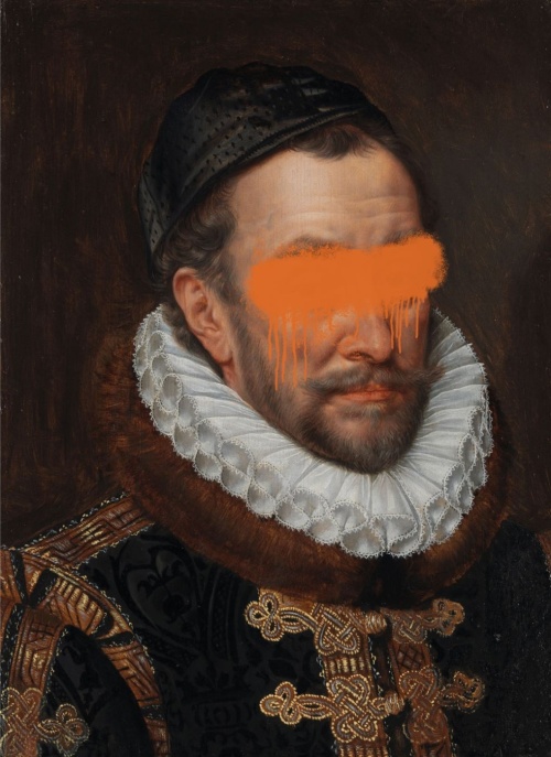  Willem I, prins van Oranje met verfvlek - Adriaen Thomasz. Key
