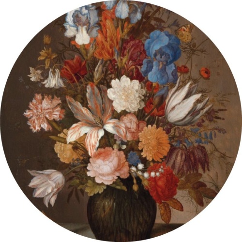 Stilleven met bloemen - Balthasar van der Ast - Muurcirkel 