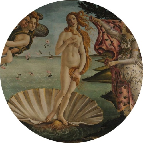 De geboorte van Venus - Botticelli - Muurcirkel