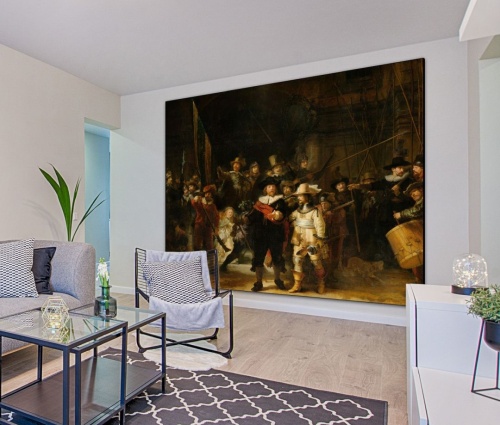 De Nachtwacht - Rembrandt - 130 x 105 - incl. 27 mm zwart frame