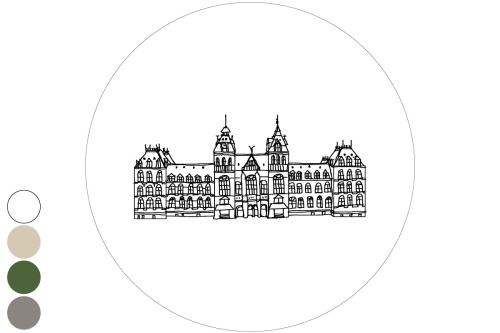 Line Art - Rijksmuseum - Muurcirkel