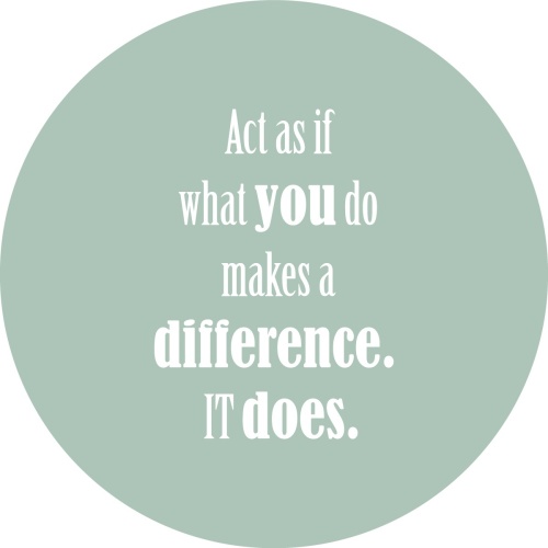 Act as if what you do makes a difference. It does. - Muurcirkel