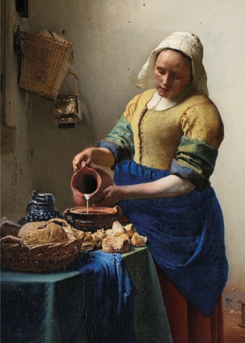 Het Melkmeisje - Johannes Vermeer - 50 x 70 cm canvas