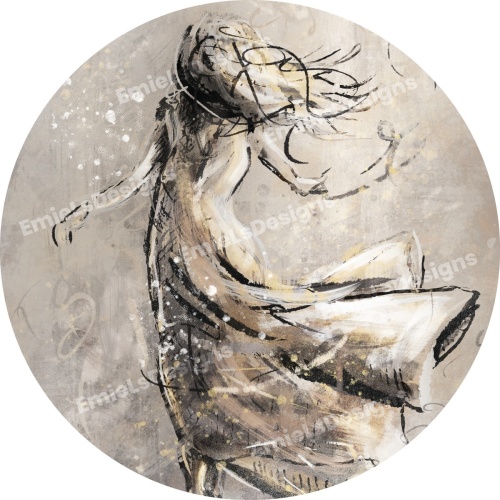 Vrouw dansend in de storm - EmielsDesigns