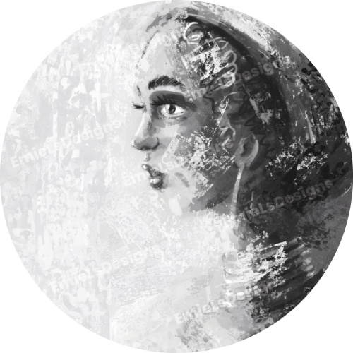 Portret van een jonge vrouw - EmielsDesigns