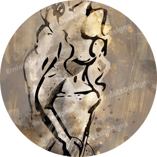 Dame met krullend haar - EmielsDesigns