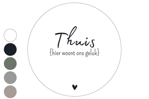 Thuis {hier woont ons geluk} - Muurcirkel