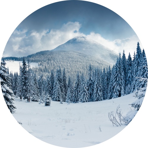 Winter uitzicht- muurcirkel