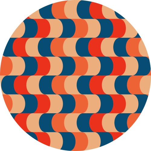 Color waves - Muurcirkel 