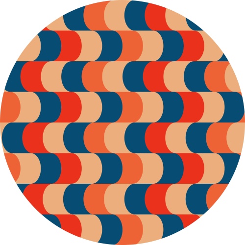 Color waves - Muurcirkel