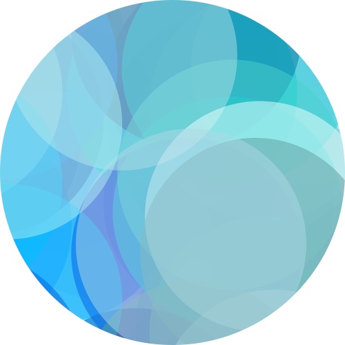 Hot blue - Muurcirkel