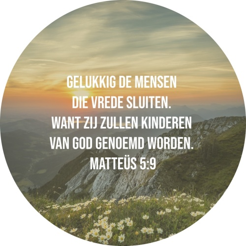 Gelukkig de mensen die vrede sluiten - Muurcirkel