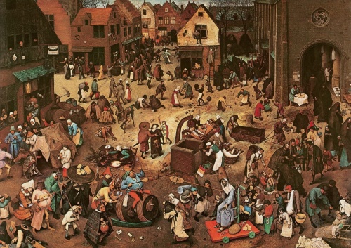 Het gevecht tussen carnaval en vastentijd - Pieter Bruegel de Oude