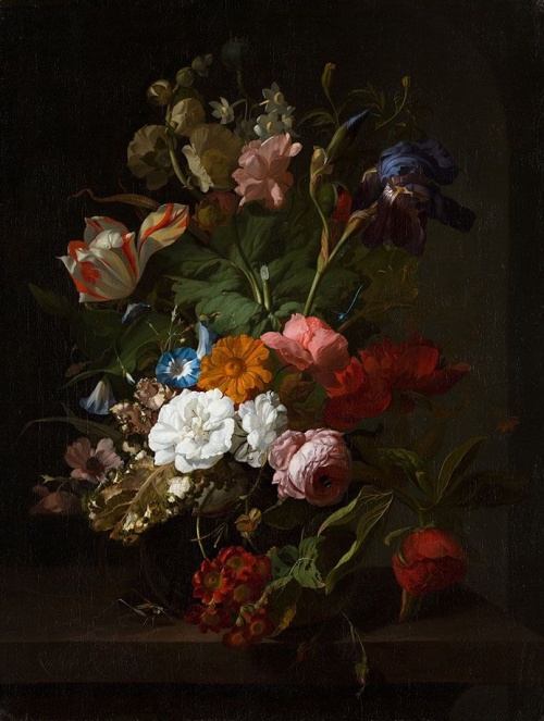 Rachel Ruysch - Bloemen in een glazen vaas